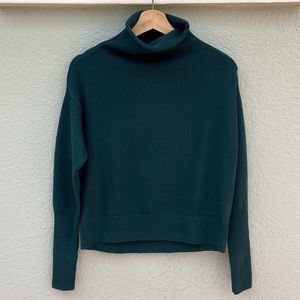 Wilfred Cyprie  XXS green100% merino wool rolled mock-neck sweater